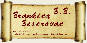 Brankica Beserovac vizit kartica
